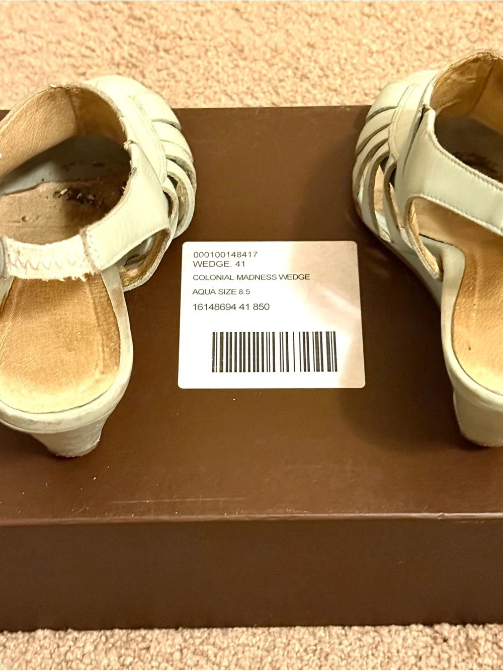 Women’s Colonial Madness Mint Green Wedge Sandals